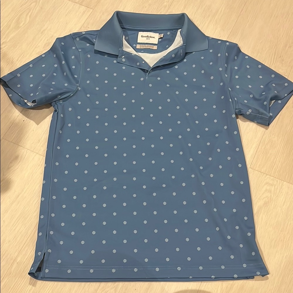 Goodfellow & Co Blue Polka Dot Polo Shirt